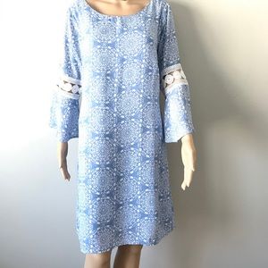 Luxology Baby Blue and White Dress
